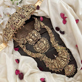 Vriksham Unique Antique Gold Lakshmi Temple Style 1 gm Gold Bridal Set-Gold Bead-G20430